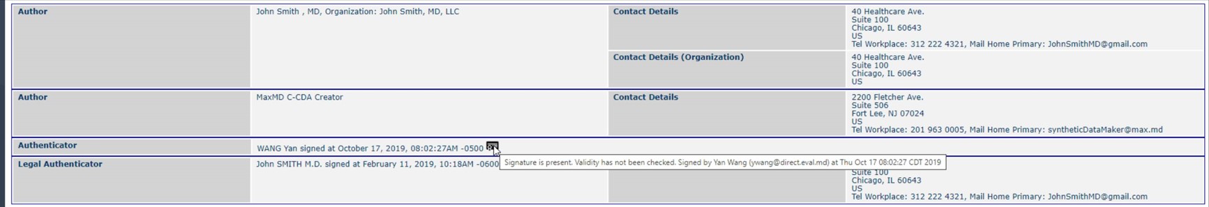 MaxMD Digital Signature