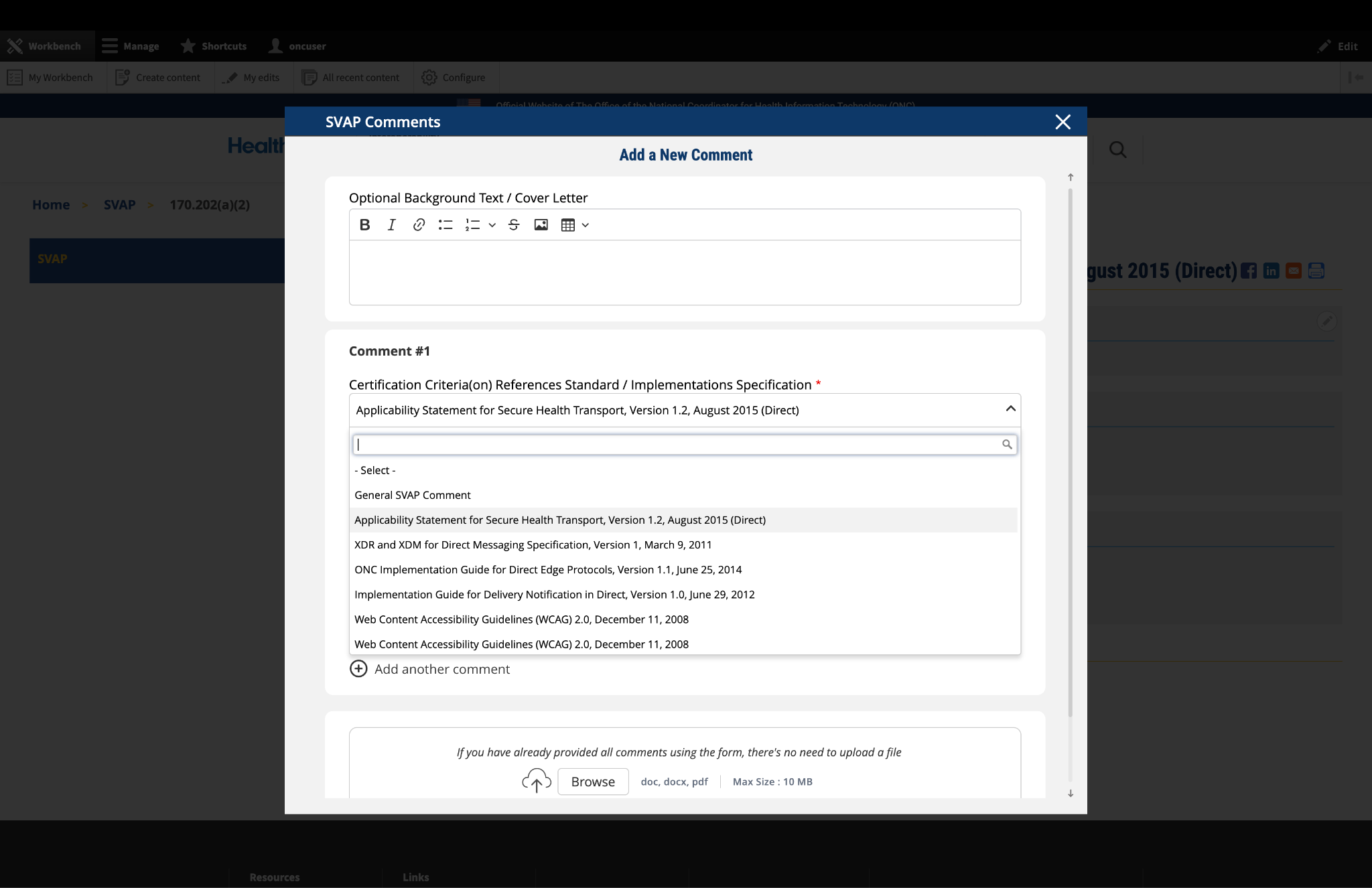 Certification Criteria(on) References Standard / Implementation Specification